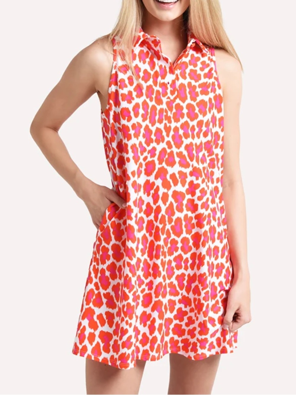 Jude Connally Women’s Harlee Mini Dress Orange Bright Preppy Resortwear Small